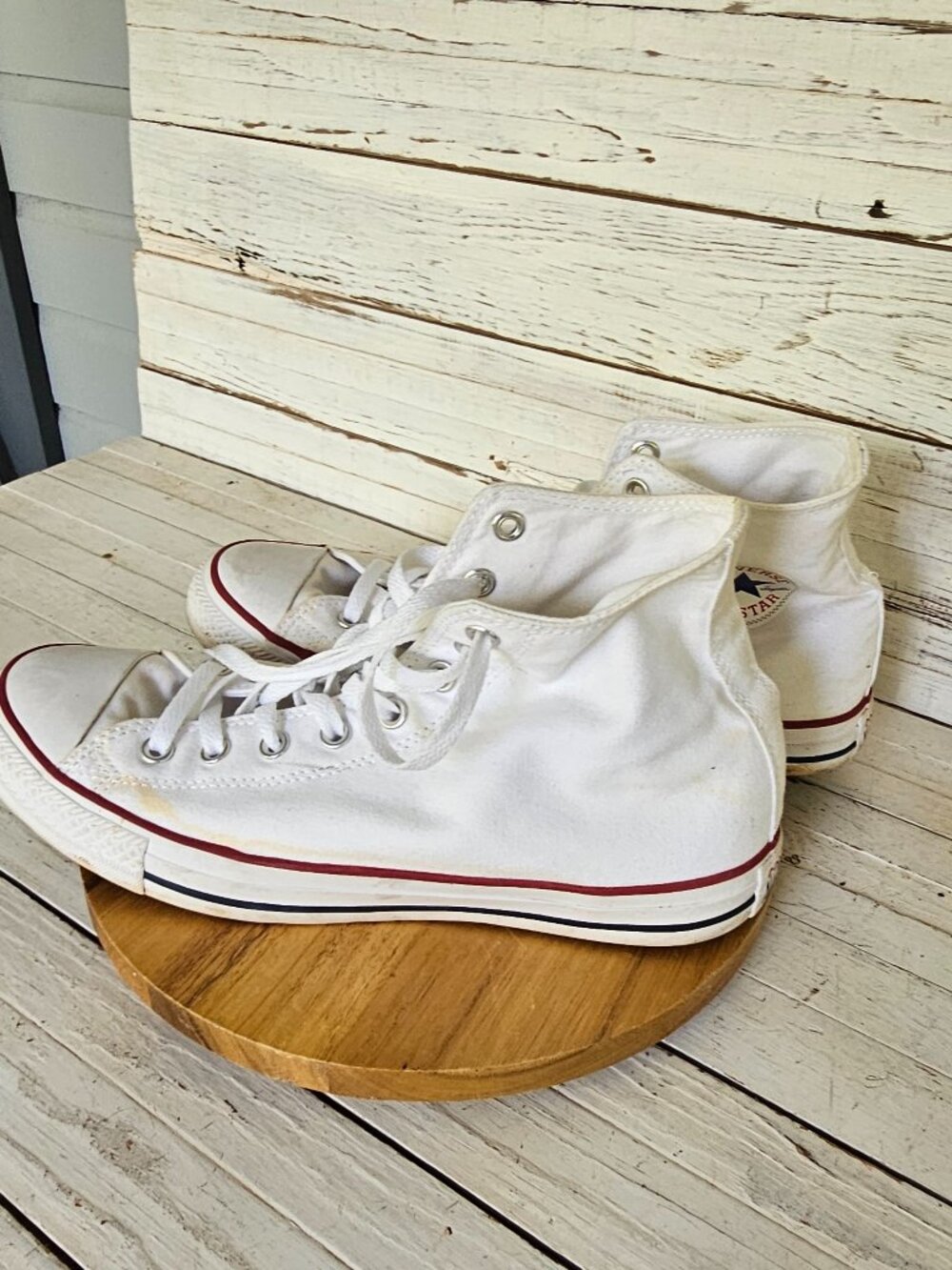 Vintage Converse Chuck Taylor All Star High Top Optic White Sneaker M7650 Sz 10